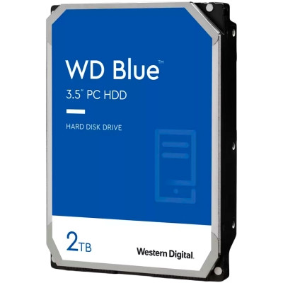 HDD Desktop WD Blue (3.5'', 2TB, 256MB, 5400 RPM, SATA 6 Gb/s) - фото 1 - id-p113444777