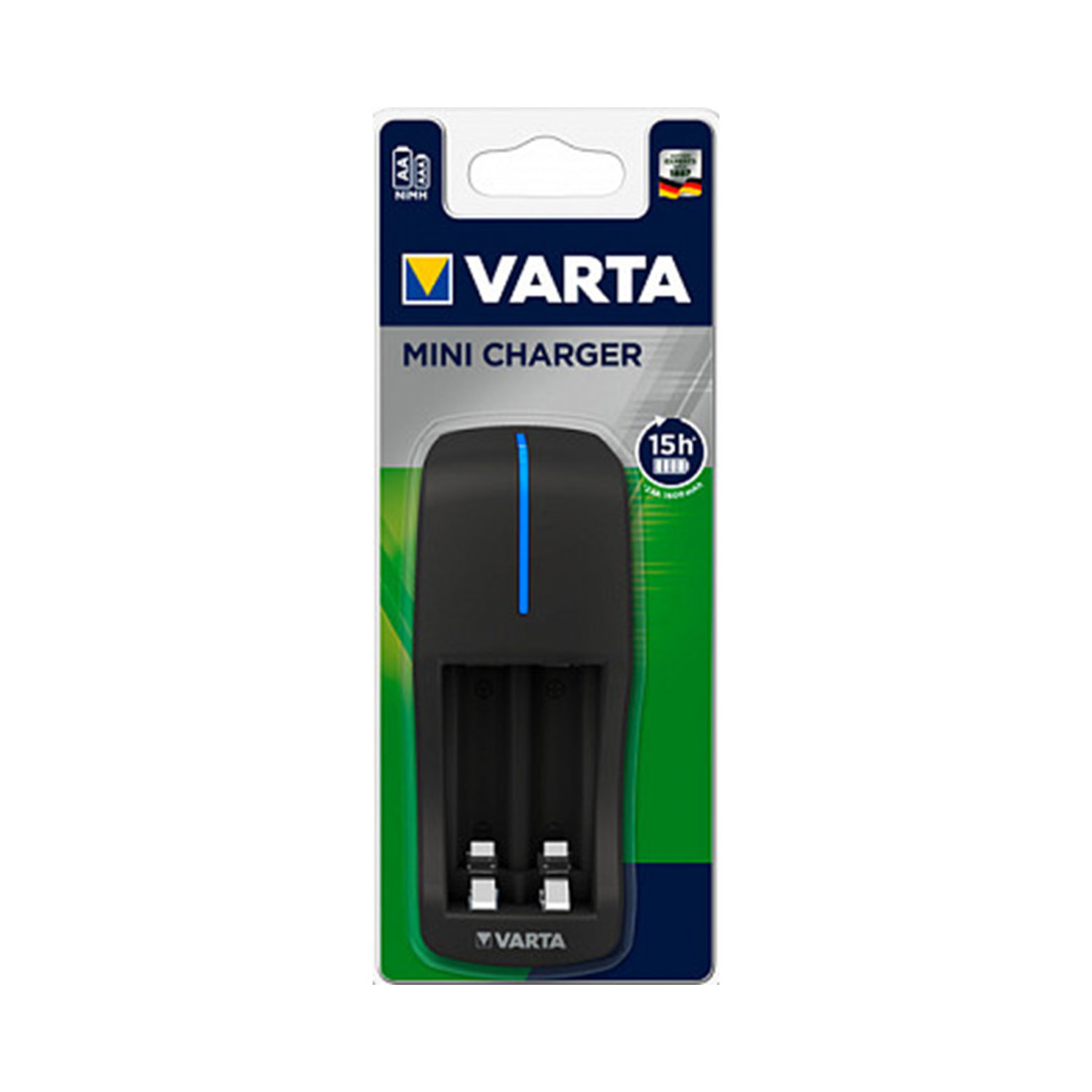 Зарядное устройство, VARTA, Mini Charger (57646), AA/AAA, 220В, чёрный - фото 1 - id-p113446676