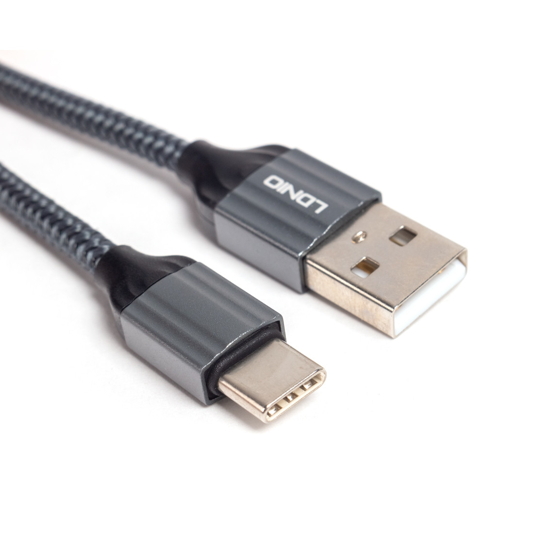 Интерфейсный кабель, LDNIO, Type-C LS432, 2.4A, TPE, Алюминий, 2м, Серый - фото 1 - id-p113445093