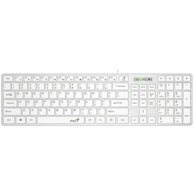 Клавиатура проводная мультимедийная Genius SlimStar 126, USB, 104 клавиши, 9 горячих кнопок, влагозащищенная, - фото 1 - id-p113446733