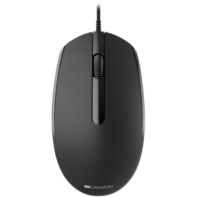 CANYON Canyon Wired optical mouse with 3 buttons, DPI 1000, with 1.5M USB cable, black, 65*115*40mm, 0.1kg - фото 4 - id-p113446739