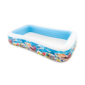 Семейный надувной бассейн Sealife Swim Center 305 х 183 х 56 см, INTEX, 58485NP, Винил, 1050л., 6+,