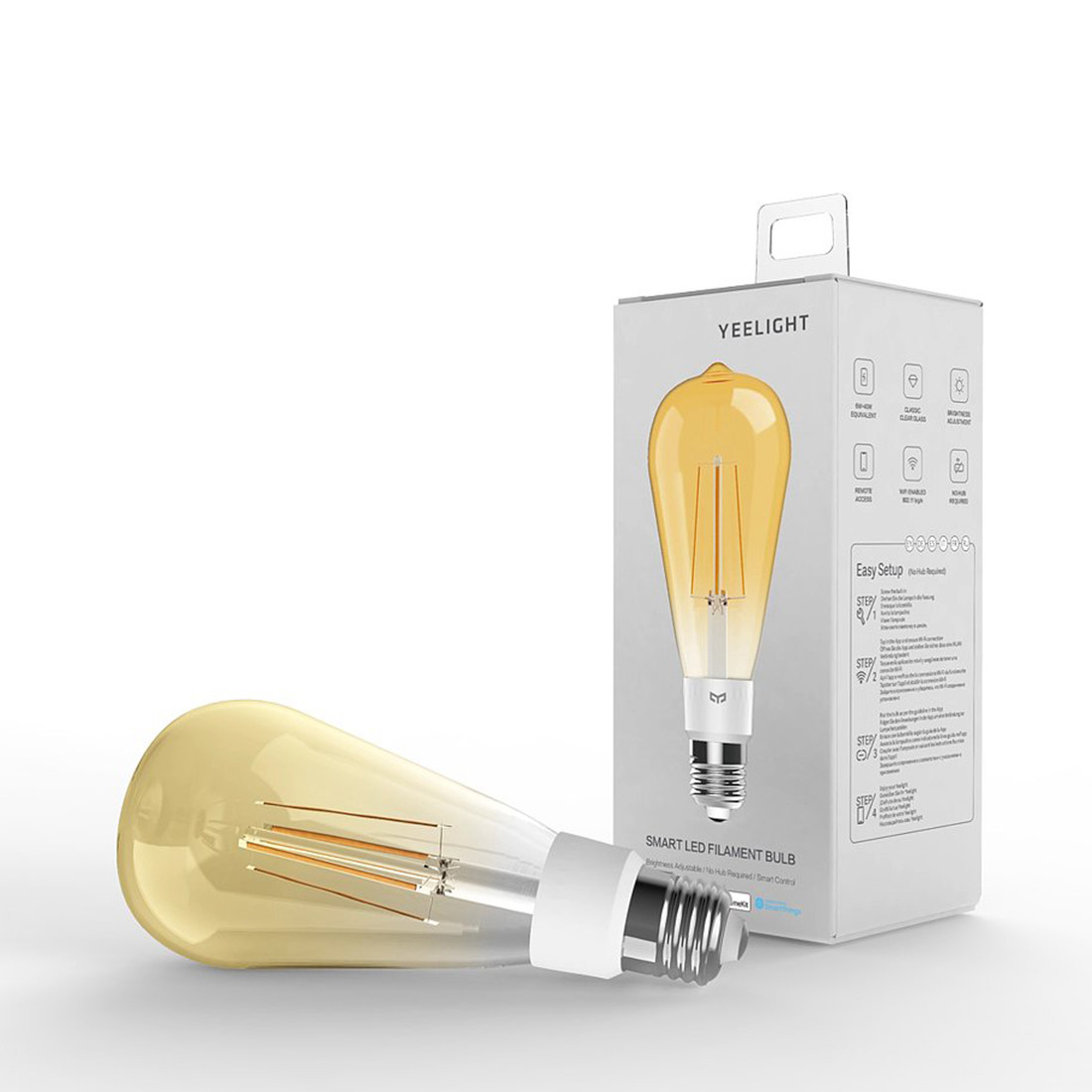 Лампочка, Yeelight, Smart LED Filament Bulb ST64, YLDP23YL, 500lm, Беспроводное соединение:Wi-Fi,6 Вт - фото 2 - id-p113448530