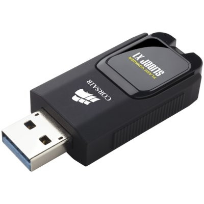 Corsair Flash Voyager Slider X1 USB 3.0 128GB, Capless Design, Read 130MBs, Plug and Play, EAN:0843591057004 - фото 1 - id-p113451359