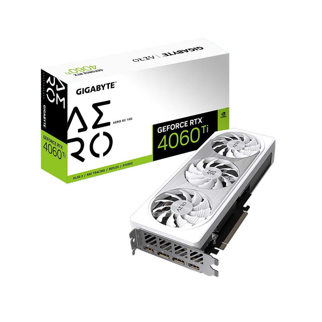 Видеокарта, Gigabyte, RTX4060Ti AERO OC 16G (GV-N406TAERO OC-16GD) 4719331314347, GDDR6, 128bit, 2-HDMI, 2-DP, - фото 3 - id-p113451421