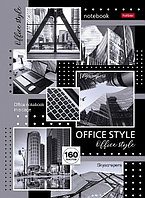 Бизнес-блокнот Hatber, 160л, А4, клетка, 5 цветный срез, ламинация, твёрдый переплёт, серия Office Style