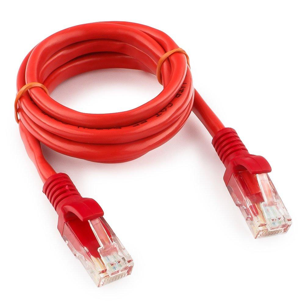 Патч-корд UTP Cablexpert PP12-1M/R кат.5e, 1м, литой, многожильный (красный) - фото 1 - id-p113449471
