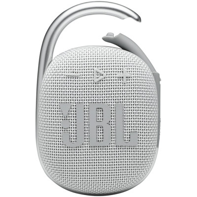 JBL Clip 4 - Portable Bluetooth Speaker with Carabiner - White - фото 1 - id-p113446852