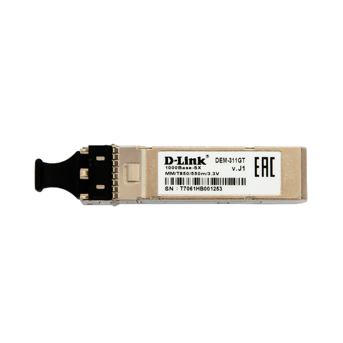 Трансивер, D-Link, 311GT/A1A, SFP-трансивер с 1 портом 1000Base-SX для многомодового оптического кабеля (до - фото 1 - id-p113446925