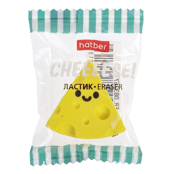 Ластик PVC Hatber Cheeese, в форме сыра, жёлтый - фото 4 - id-p113448034