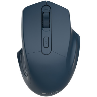 CANYON MW-15, 2.4GHz Wireless Optical Mouse with 4 buttons, DPI 800/1200/1600, Dark Blue, 115*77*38mm, 0.064kg - фото 1 - id-p113451609