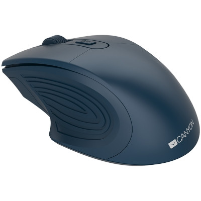 CANYON MW-15, 2.4GHz Wireless Optical Mouse with 4 buttons, DPI 800/1200/1600, Dark Blue, 115*77*38mm, 0.064kg - фото 5 - id-p113451609