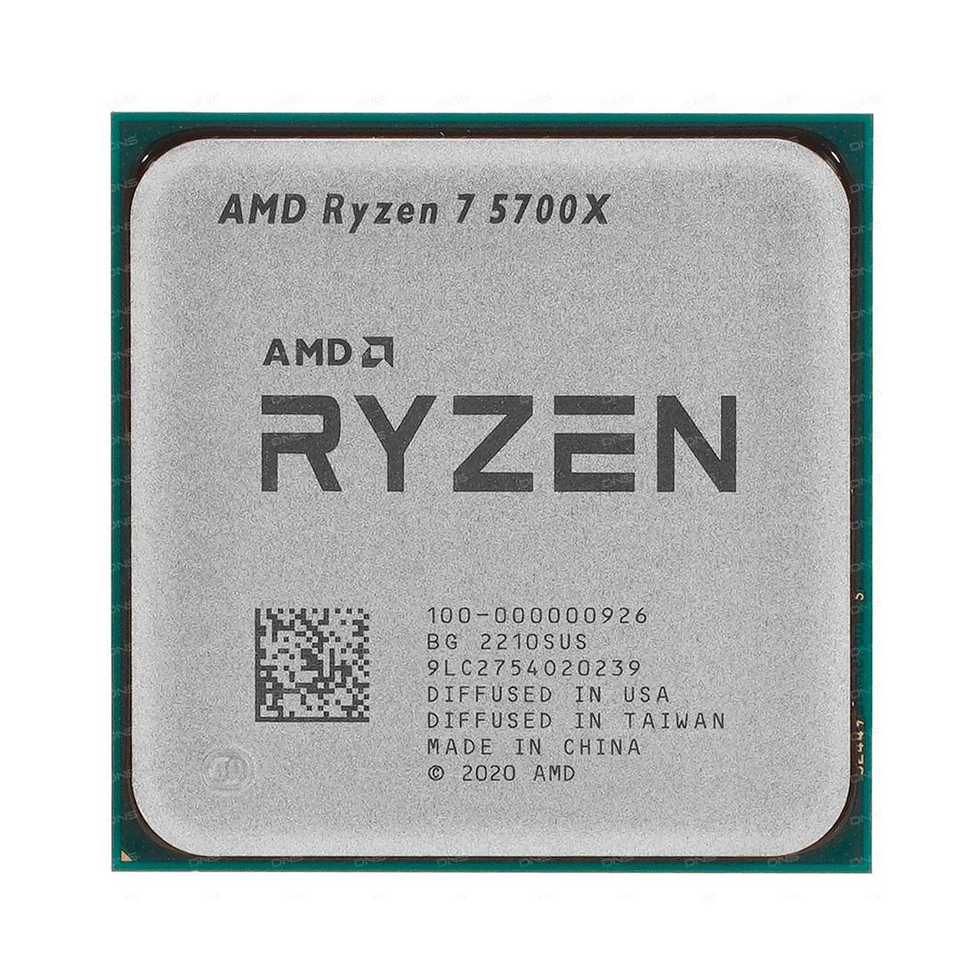 Процессор, AMD, AM4 Ryzen 7 5700X, oem, 4M L2 + 32M L3, 3.4 GHz, 8/16 Core, 65 Вт, без встроенного видео - фото 1 - id-p113448059
