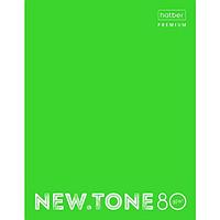 Тетрадь Hatber Premium, 80л, А5, клетка, на 4-х кольцах, ламинация, серия NewTone Neon - Лайм