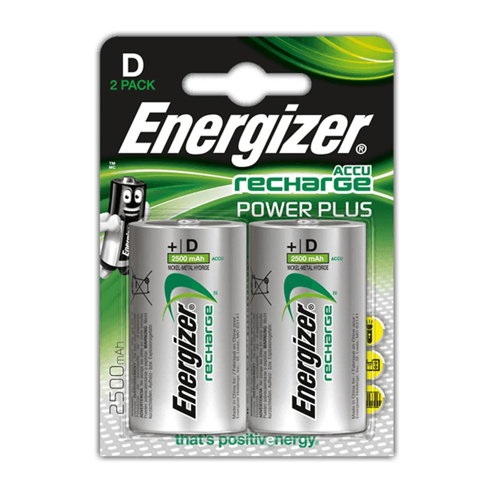 Аккумуляторы Energizer NiMH Power Plus NH 50 2500 mAh (D) 2 штуки в блистере. - фото 1 - id-p113451688