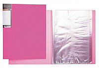 Папка пластиковая Hatber HD, A4, 20 вкладышей, 700мкм, корешок 14мм, серия Diamond Neon - Розовая
