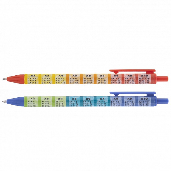 Ручка шариковая автоматическая Hatber 2х2, 0,7мм, синяя, чернила на масляной основе, цветной корпус, с - фото 5 - id-p113449672
