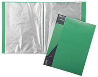 Папка пластиковая Hatber, А4, 80 вкладышей, 800мкм, корешок 40мм, серия Standard - Зелёная