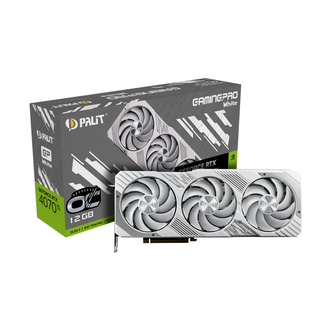 Видеокарта, PALIT, RTX4070Ti GAMINGPRO WHITE OC 12GB (4710562244144), (NED407TV19K9-1043W), GDDR6X, 192bit, - фото 3 - id-p113452707