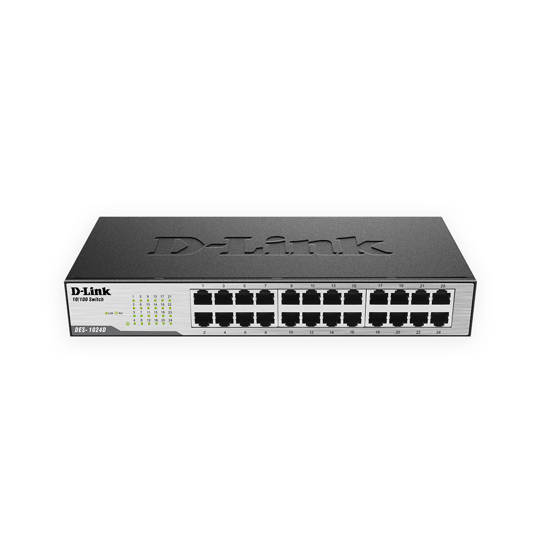 Коммутатор, D-Link, DES-1024D/G1A, 19-дюймовый стоечный, 24 порта 10/100M RJ45, Корпус металл, 1U - фото 2 - id-p113449731