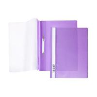 Папка-скоросшиватель пластиковая Hatber, А4, 140/180мкм, прозрачный верх, фиолетовая