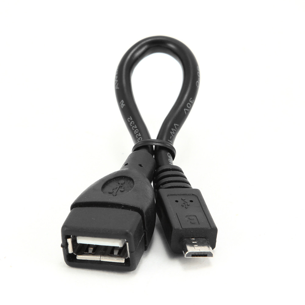 Кабель переходник Cablexpert USB 2.0 OTG A-OTG-AFBM-001 USB-MicroUSB, 0.15м, пакет - фото 1 - id-p113451927