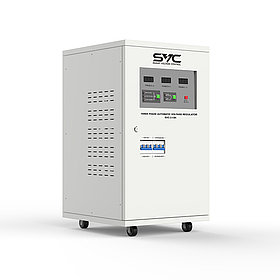 Стабилизатор, SVC, SVC-3-15K, Мощность 15кВА/9кВт,, Трёхфазный, Индикация режимов работы, Диапазон работы AVR: