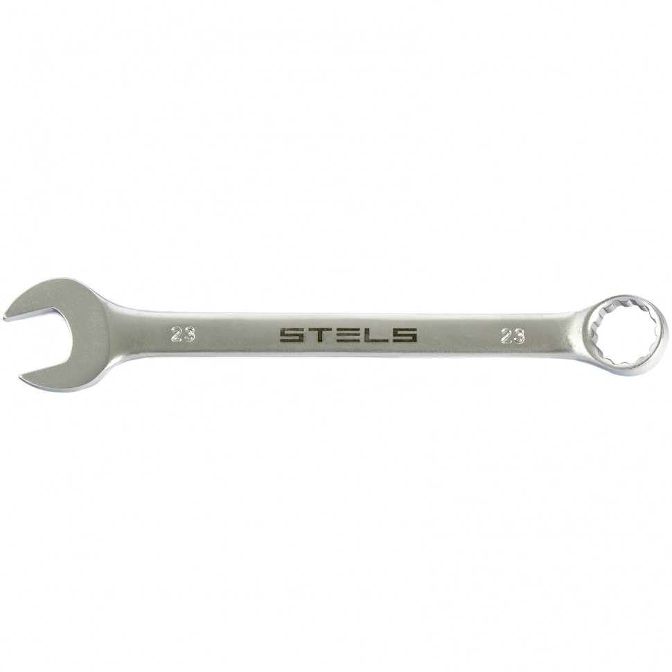 Ключ комбинированный, 23 мм, CrV, матовый хром Stels - фото 1 - id-p113452844