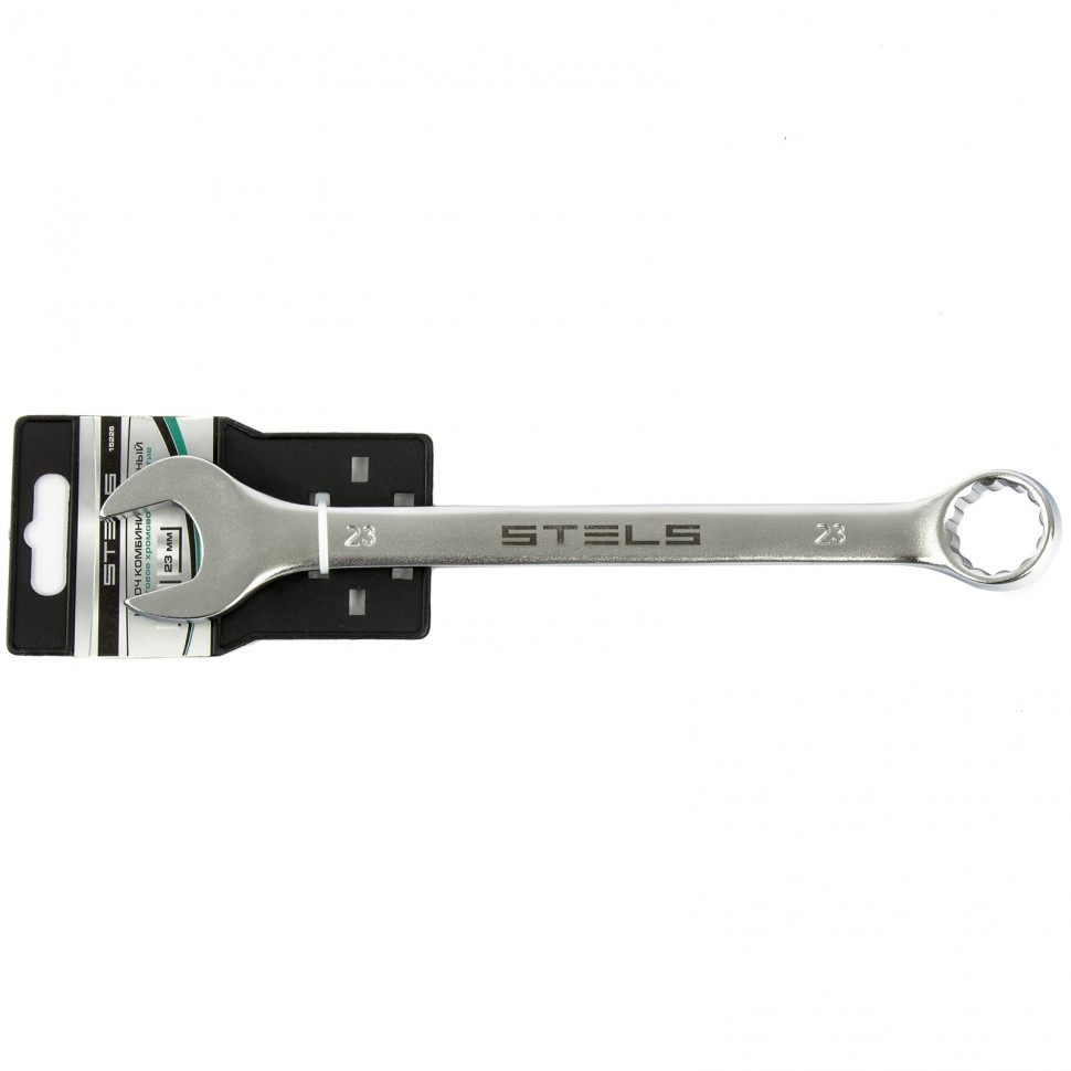 Ключ комбинированный, 23 мм, CrV, матовый хром Stels - фото 2 - id-p113452844