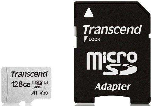 Карта памяти MicroSD 128GB Class 10 U3 Transcend TS128GUSD300S-A - фото 1 - id-p113449895