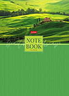 Бизнес-блокнот Hatber, 120л, А4, клетка, 5 цветный срез, ламинация, твёрдый переплёт, серия Зелёные долины