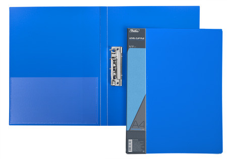 Папка пластиковая Hatber, А4, 700мкм, корешок 17мм, металлический зажим, карман, серия Standard - Синяя - фото 1 - id-p113450911