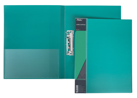 Папка пластиковая Hatber, А4, 700мкм, корешок 17мм, металлический зажим, карман, серия Standard - Зелёная - фото 1 - id-p113450947