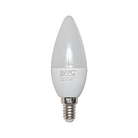 Эл. лампа светодиодная, SVC, LED C35-9W-E14-3000K, Мощность 9Вт, Тип колбы C35, Цвет. Температура 3000K,