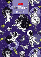 Бизнес-блокнот Hatber, 80л, А6, клетка, ламинация, твёрдый переплёт, серия Астронавт