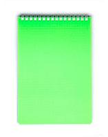 Блокнот Hatber, 80л, А5, клетка, пластиковая обложка, на гребне, серия Diamond Neon - Зелёный