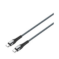 Интерфейсный кабель, LDNIO, Type-C to Type-C LC102, 65W, FDY оболочка, 2м, Серый