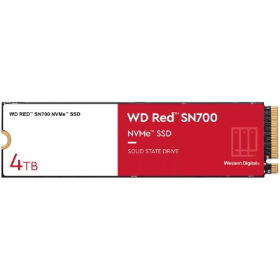 SSD NAS WD Red SN700 4TB M.2 2280-D5-M PCIe Gen3 x4 NVMe, Read/Write: 3400/3100 MBps, IOPS 550K/520K, TBW: - фото 1 - id-p113448439
