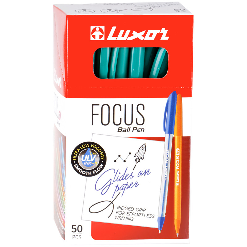 Ручка шариковая Luxor Focus Icy, 1мм, зелёная, чернила на масляной основе, зелёный тонированный корпус - фото 3 - id-p113448463