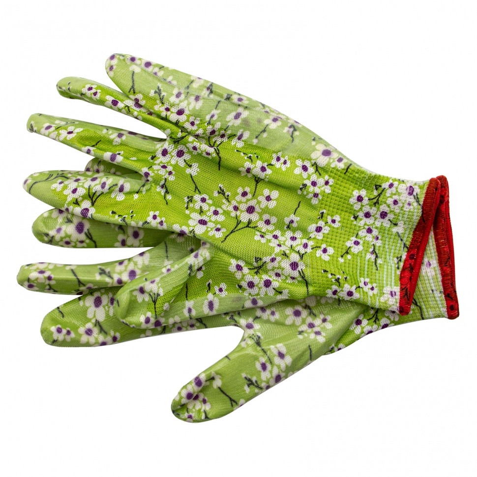 Перчатки садовые из полиэстера с нитрильным обливом, MIX цветов, M Palisad - фото 4 - id-p113449317