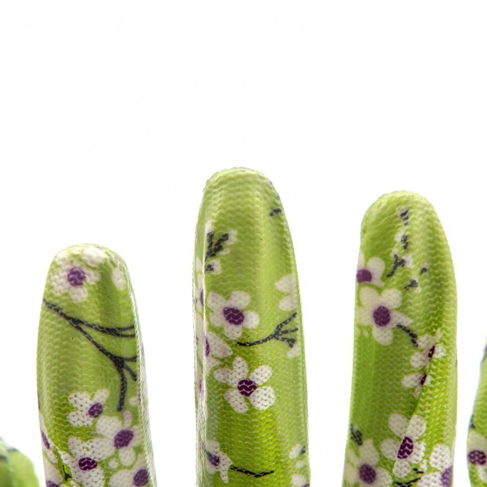 Перчатки садовые из полиэстера с нитрильным обливом, MIX цветов, M Palisad - фото 5 - id-p113449317