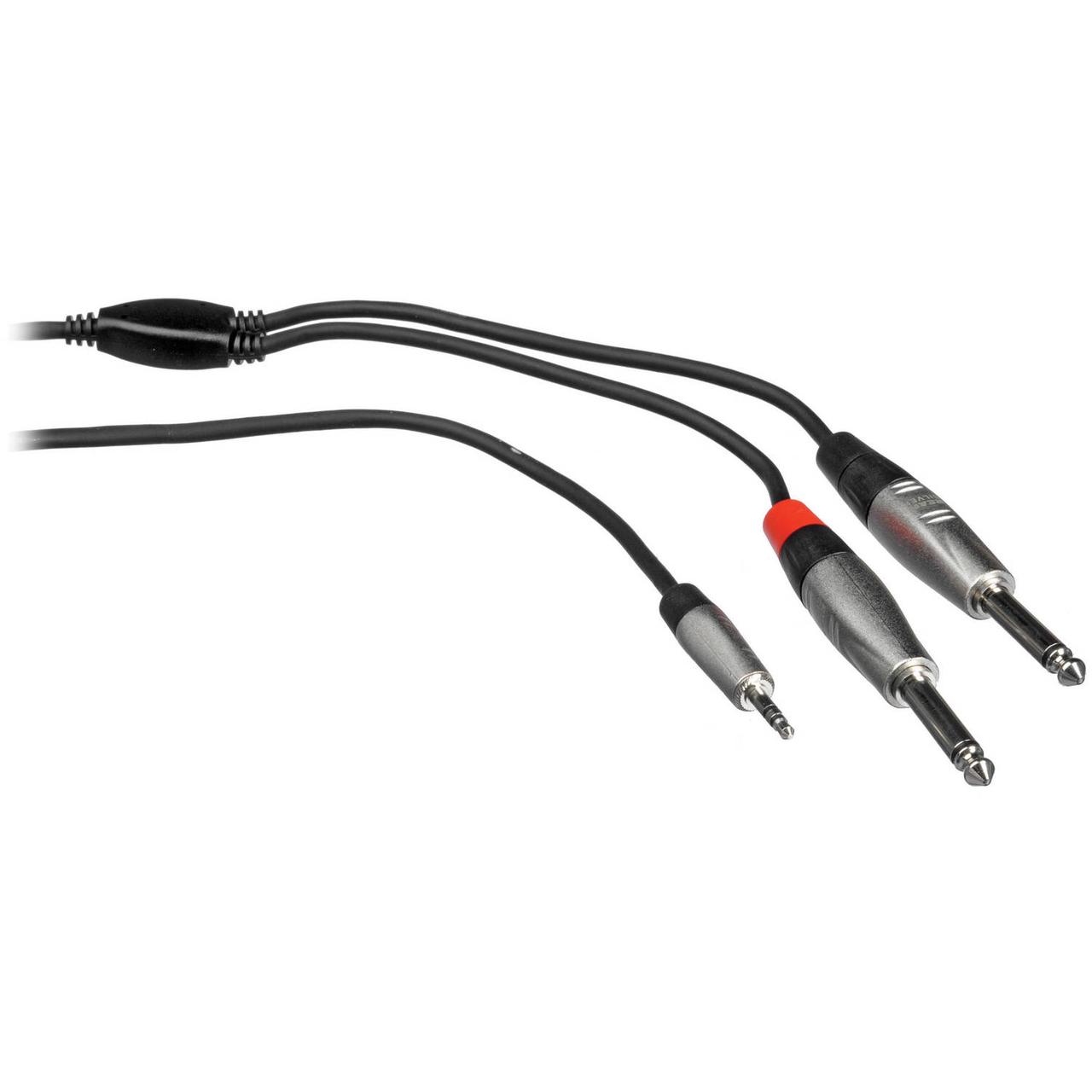 Кабель Hosa 3.5 mm jack 1 (папа)- 6.3 mm jack 2 (папа) 1.8 м