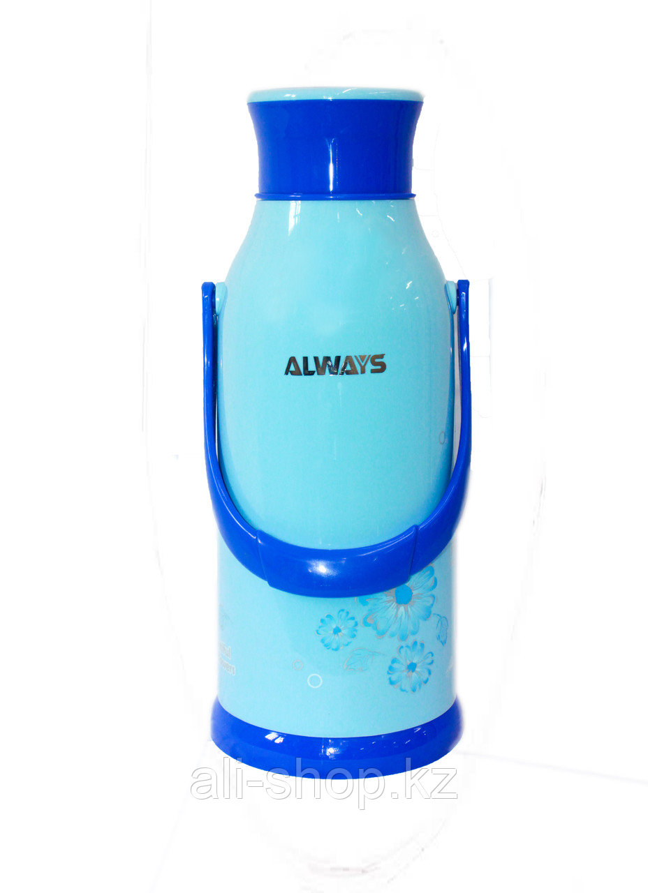 Термос со стеклянной колбой "Always", 2,5 л, голубой - фото 1 - id-p113457148