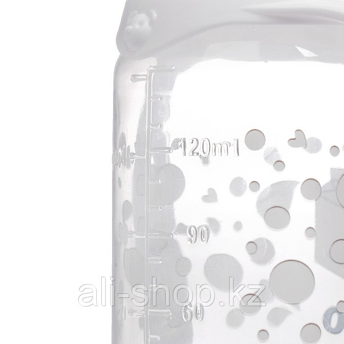 Бутылочка для кормления «Люблю молоко» детская классическая, с ручками, 150 мл, от 0 мес., цвет белы ... - фото 4 - id-p113457510