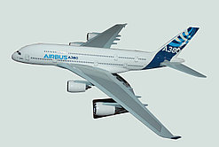 Самолет-сувенир, "AIRBUS A380", 460 мм