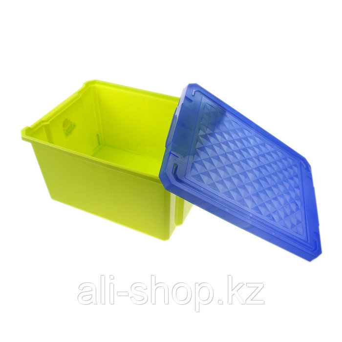 Ящик для игрушек с крышкой «Лего», 57 л, на колёсиках, цвет фисташковый - фото 2 - id-p113457651