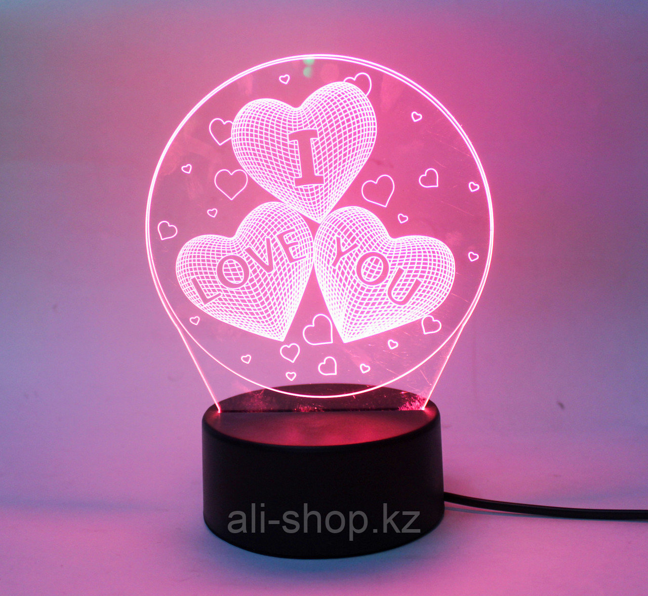 3D светильник, i love you - фото 1 - id-p113457696