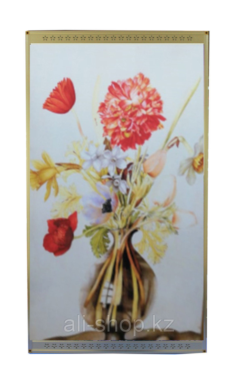 Инфракрасный электрообогреватель-картина "Красный цветок в вазе", 800 ват, 105*59 см - фото 1 - id-p113458264