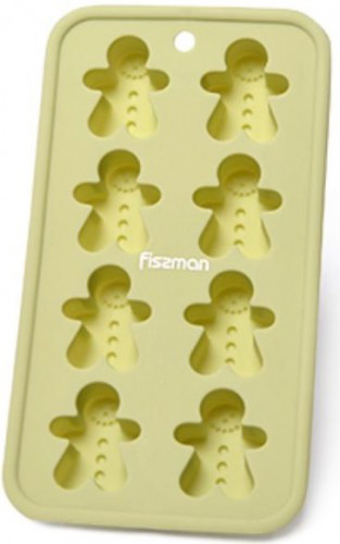 6578 FISSMAN Форма для выпечки 8 кексов/шоколада ЧЕЛОВЕЧКИ 20x11x2.5 (силикон) - фото 1 - id-p113458357