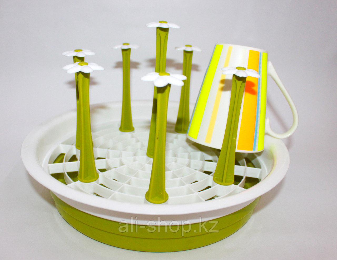 Сушилка для детской посуды, "Ромашка", зеленая - фото 1 - id-p113458784